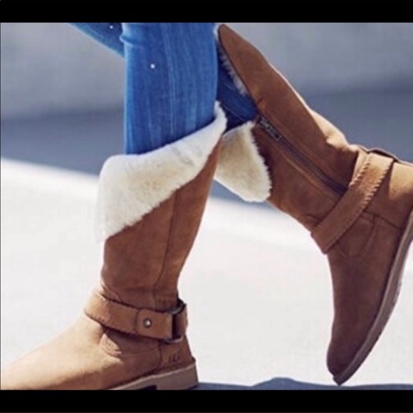 ugg braiden fur lined boots